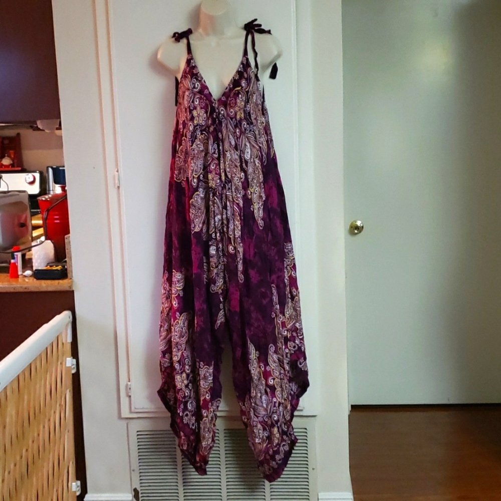 One piece  spaghetti strap Culotte O/S
